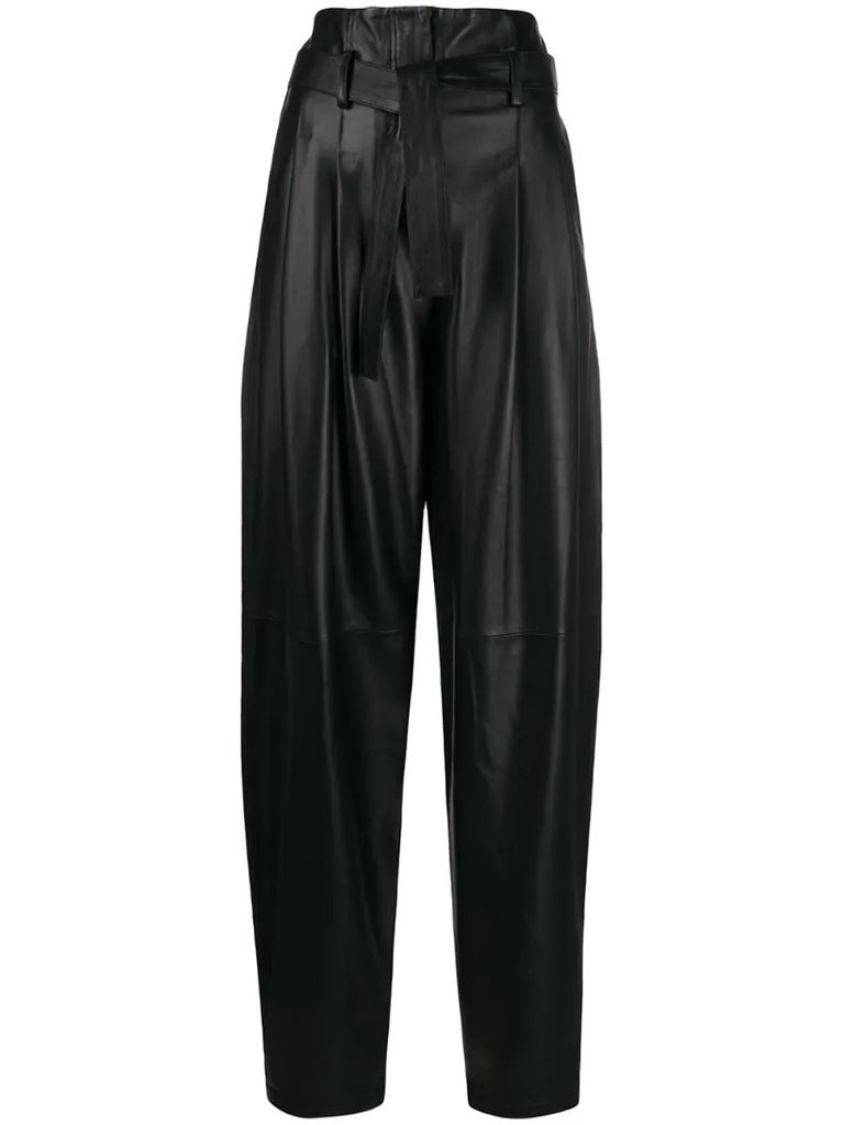loose-fit high-waisted trousers