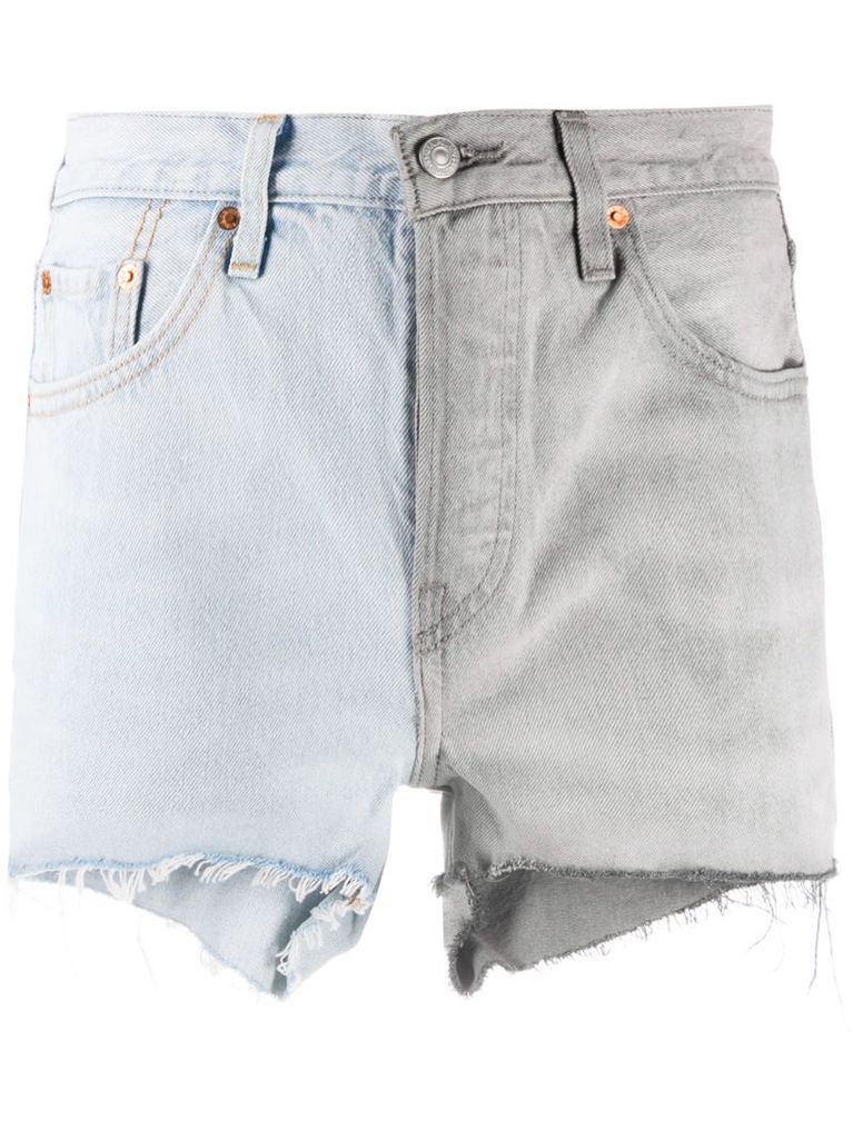 501 two-tone denim shorts