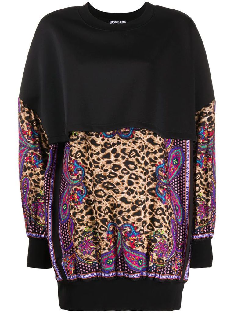 oversized leopard print blouse