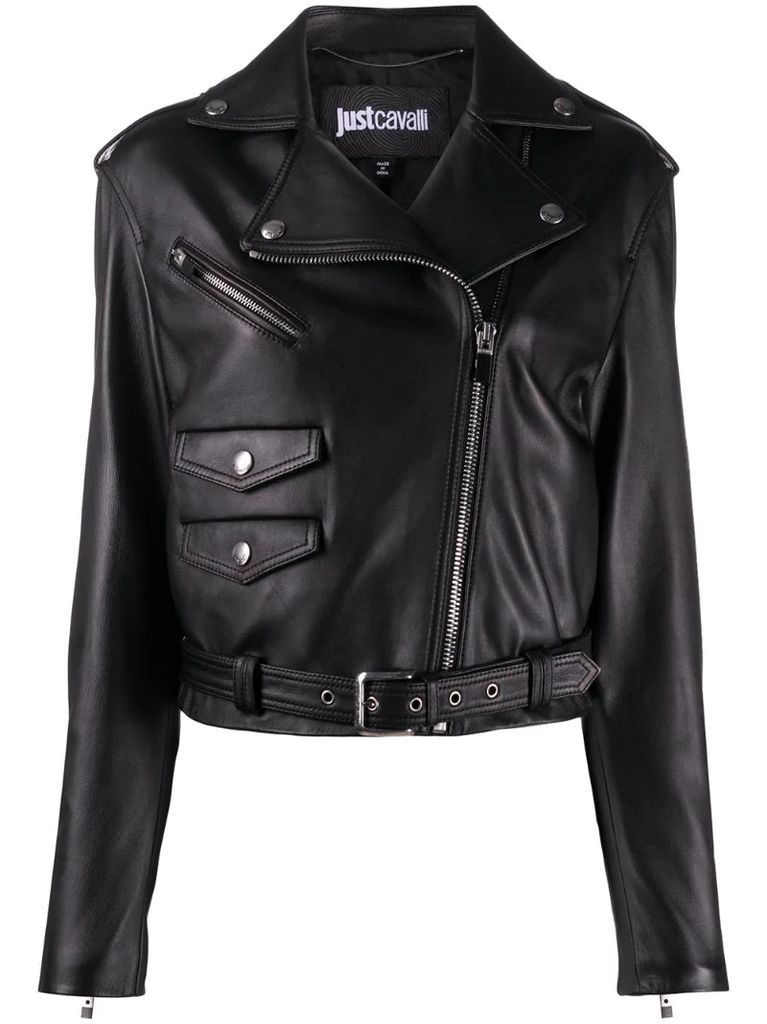 leather-look jacket