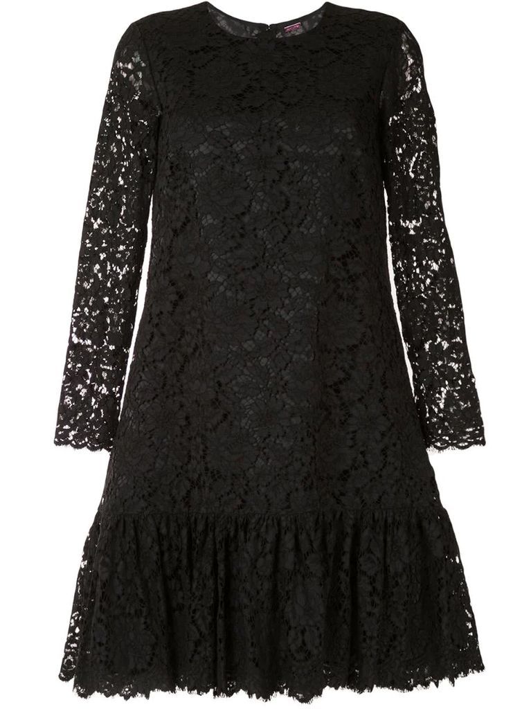 long sleeve corded lace dress
