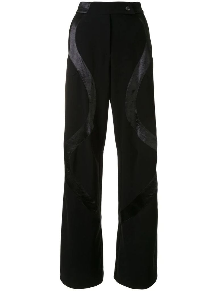 polished panel trousers