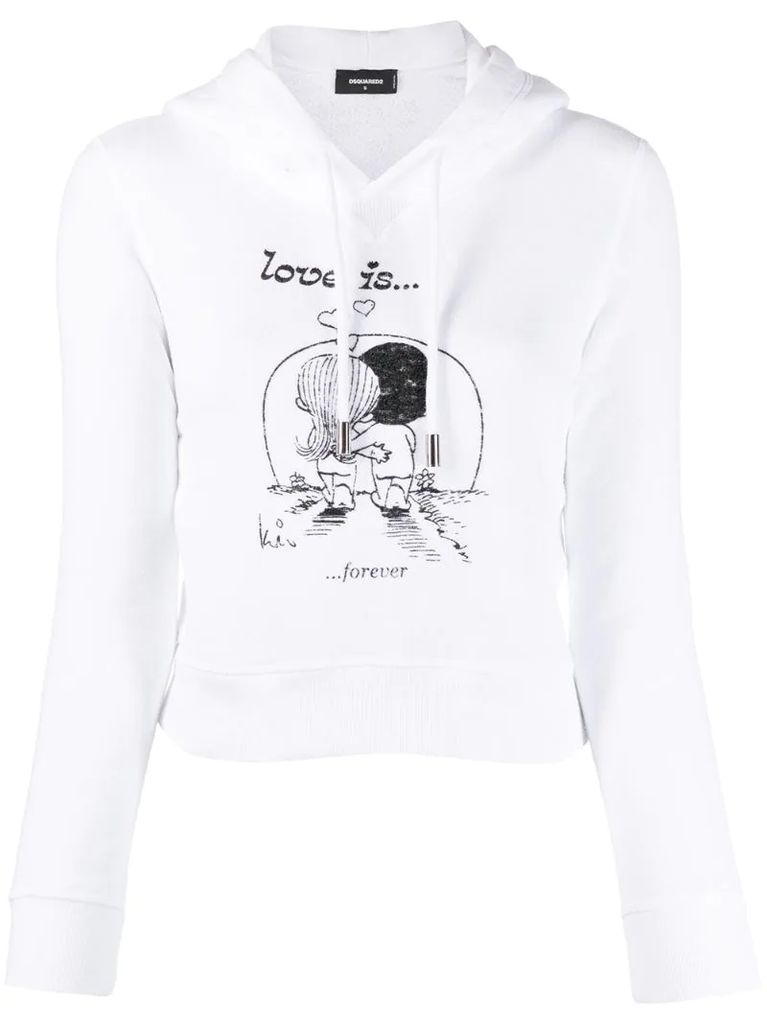 Love is Forever cropped hoodie