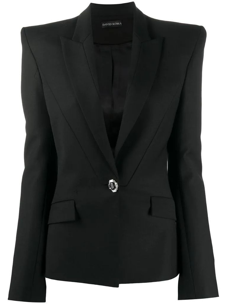 embellished long-sleeved blazer