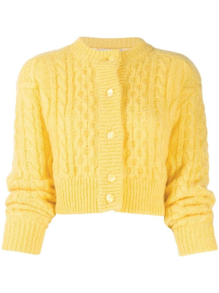 cable-knit cardigan