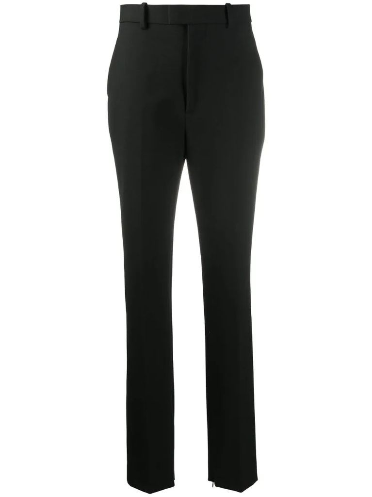 slit-cuffs tailored trousers