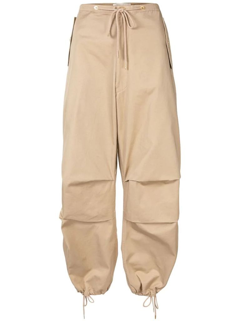 oversized drawstring trousers