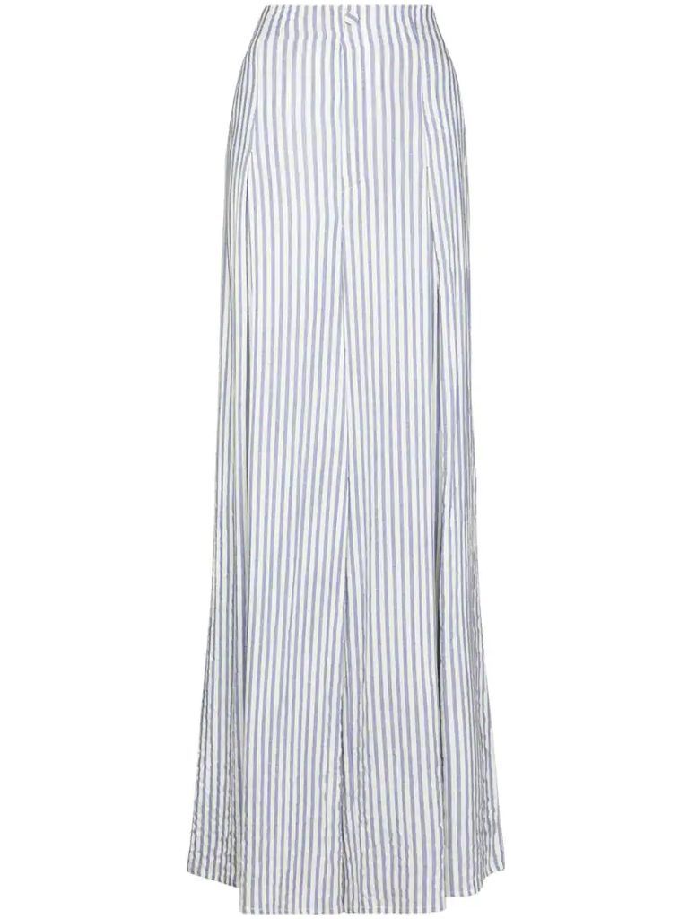 vertical stripes palazzo trousers