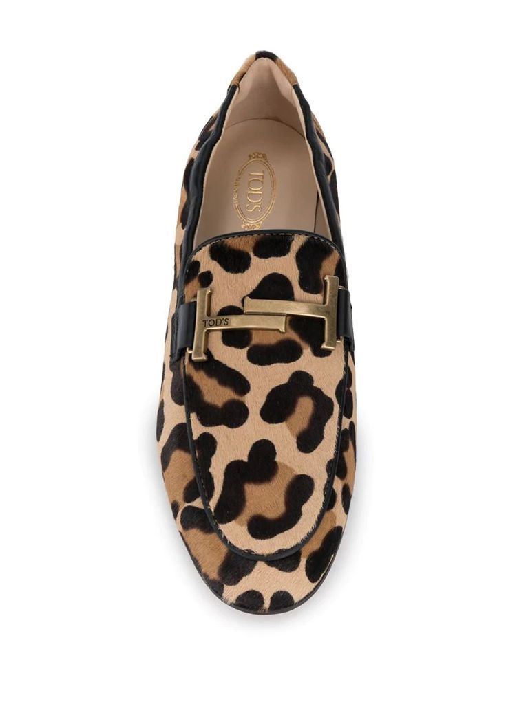leopard-print loafers