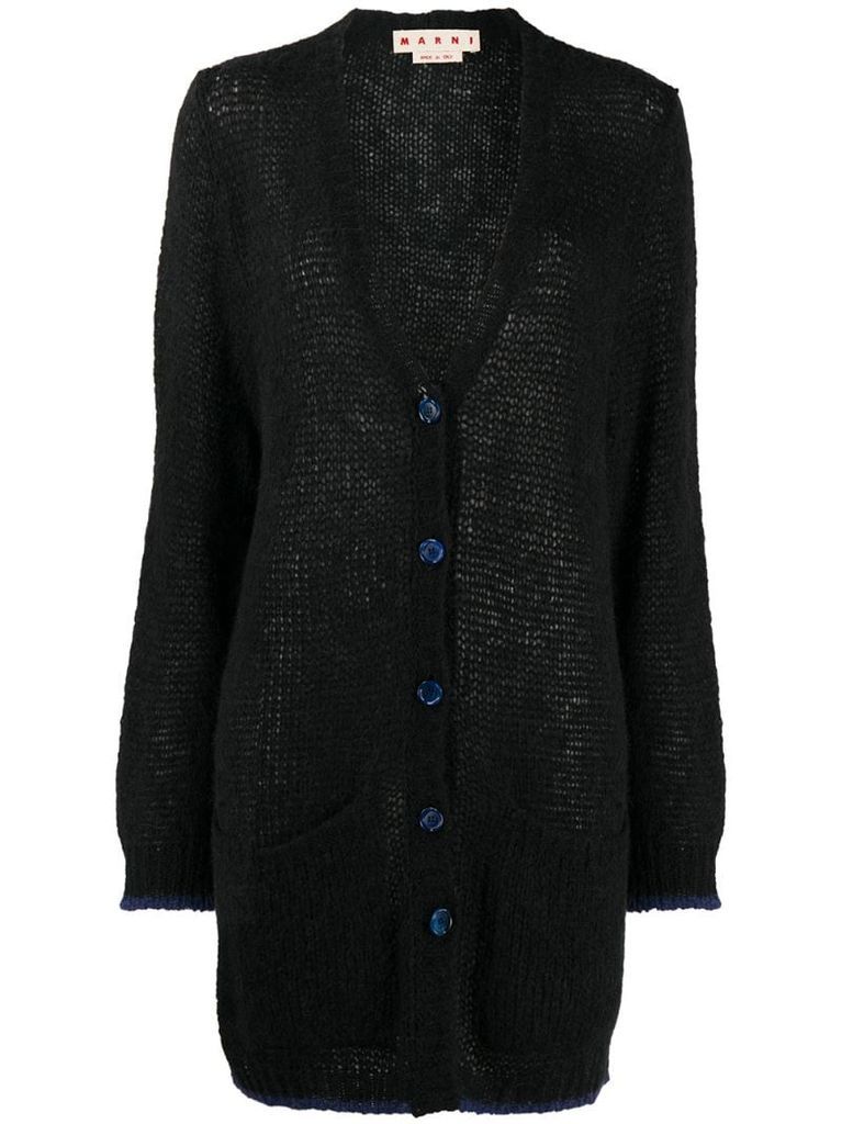 knitted long cardigan