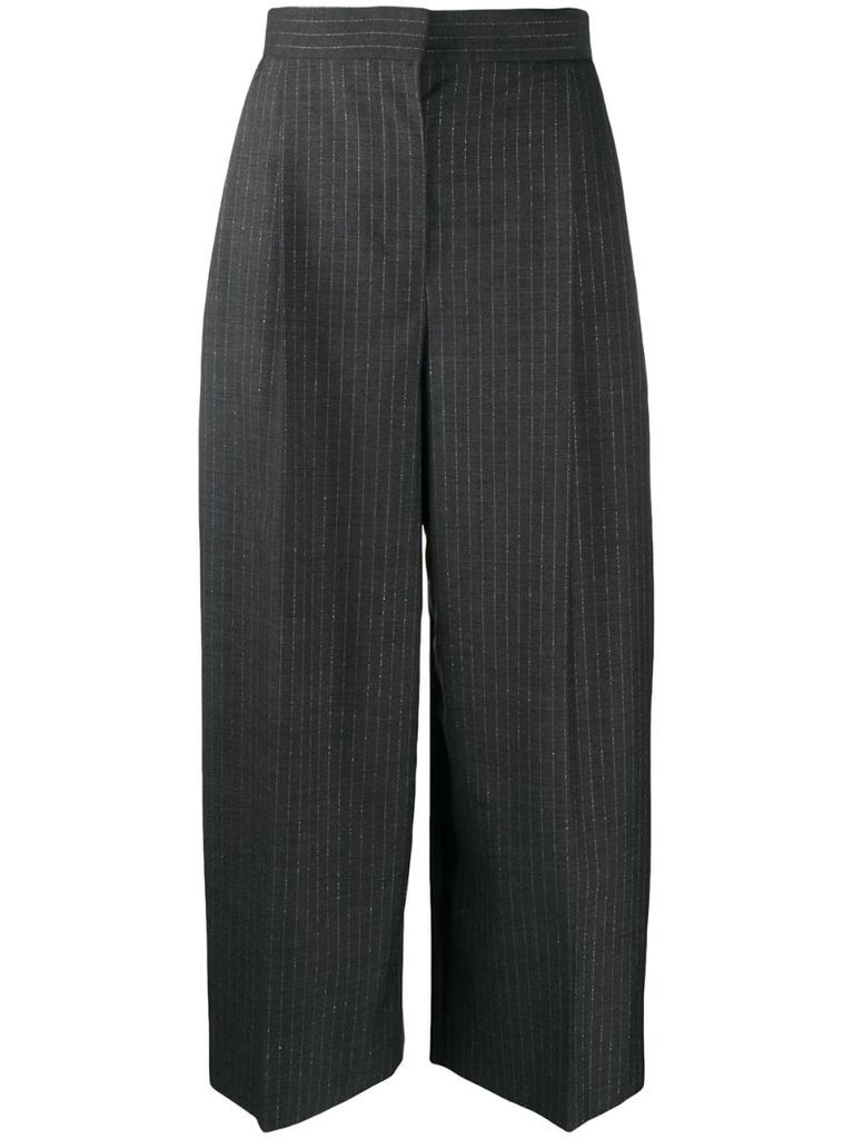 tailored pinstripe culottes