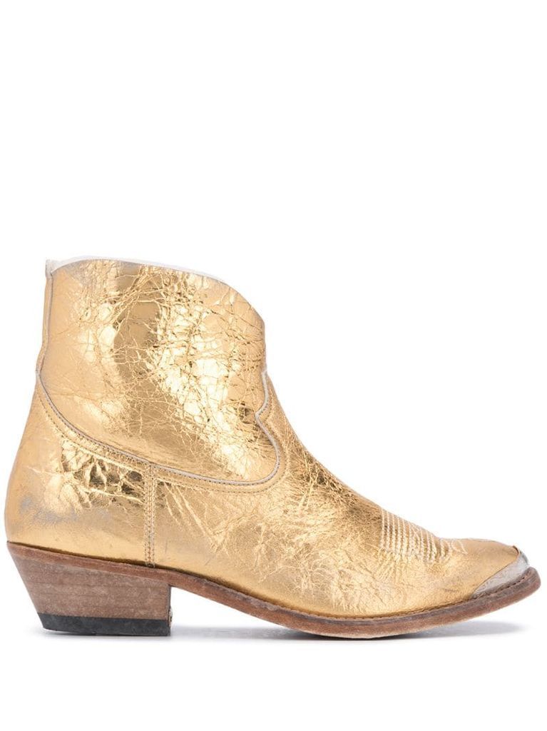 metallic cowboy boots