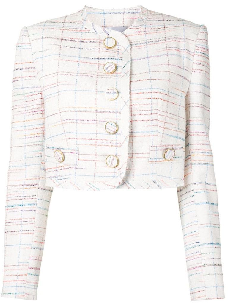 cropped button jacket