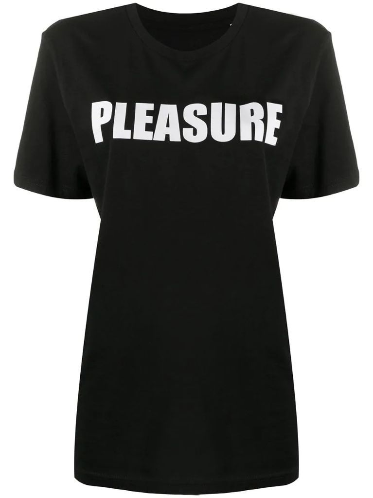 slogan-print T-shirt