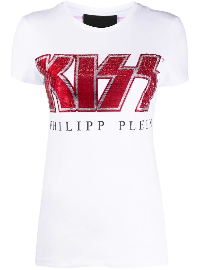 Kiss embellished T-shirt