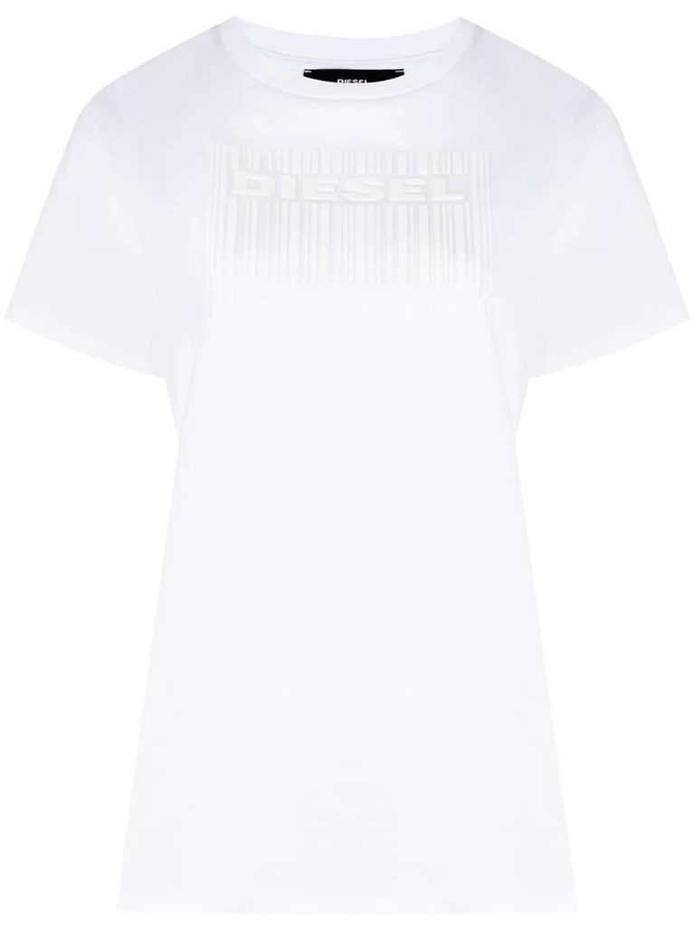 barcode logo print T-shirt