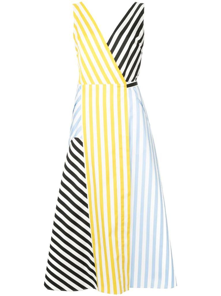 striped patchwork dress