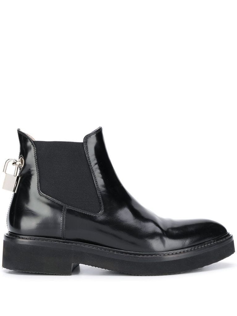 Chelsea padlock ankle boots