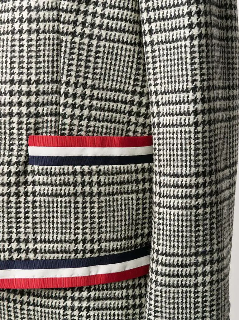 check pattern button-up jacket