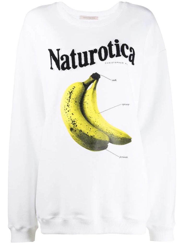 Naturotica banana print sweatshirt