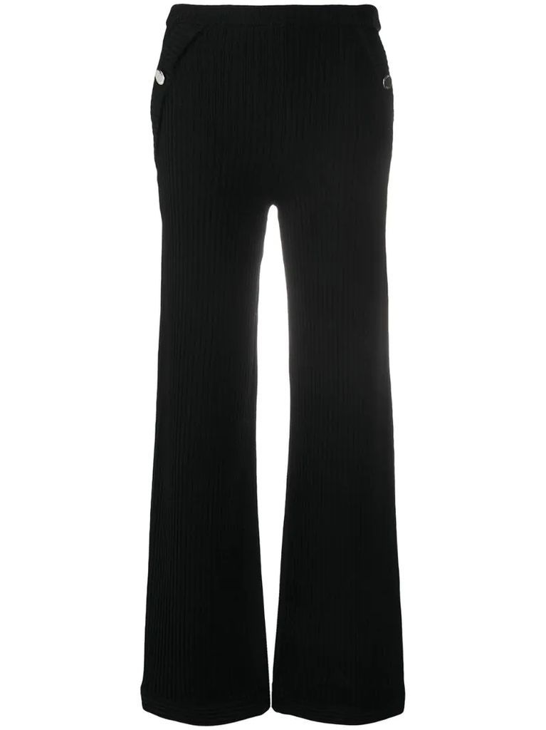 ribbed knit trousers