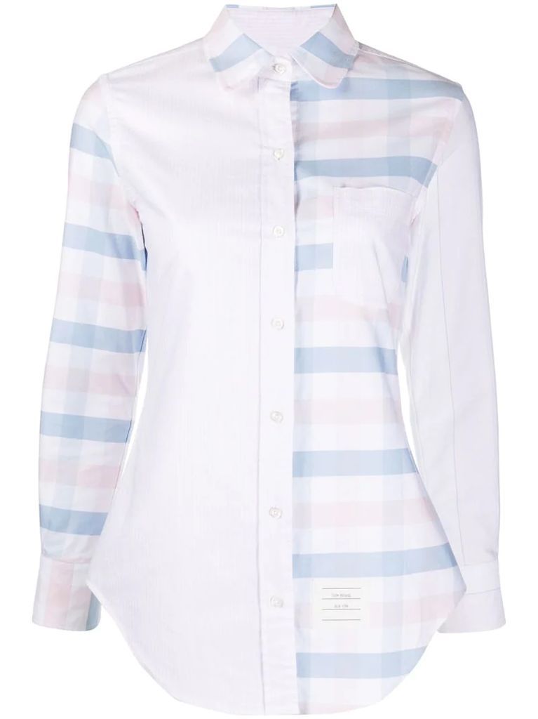 check and striped shirt