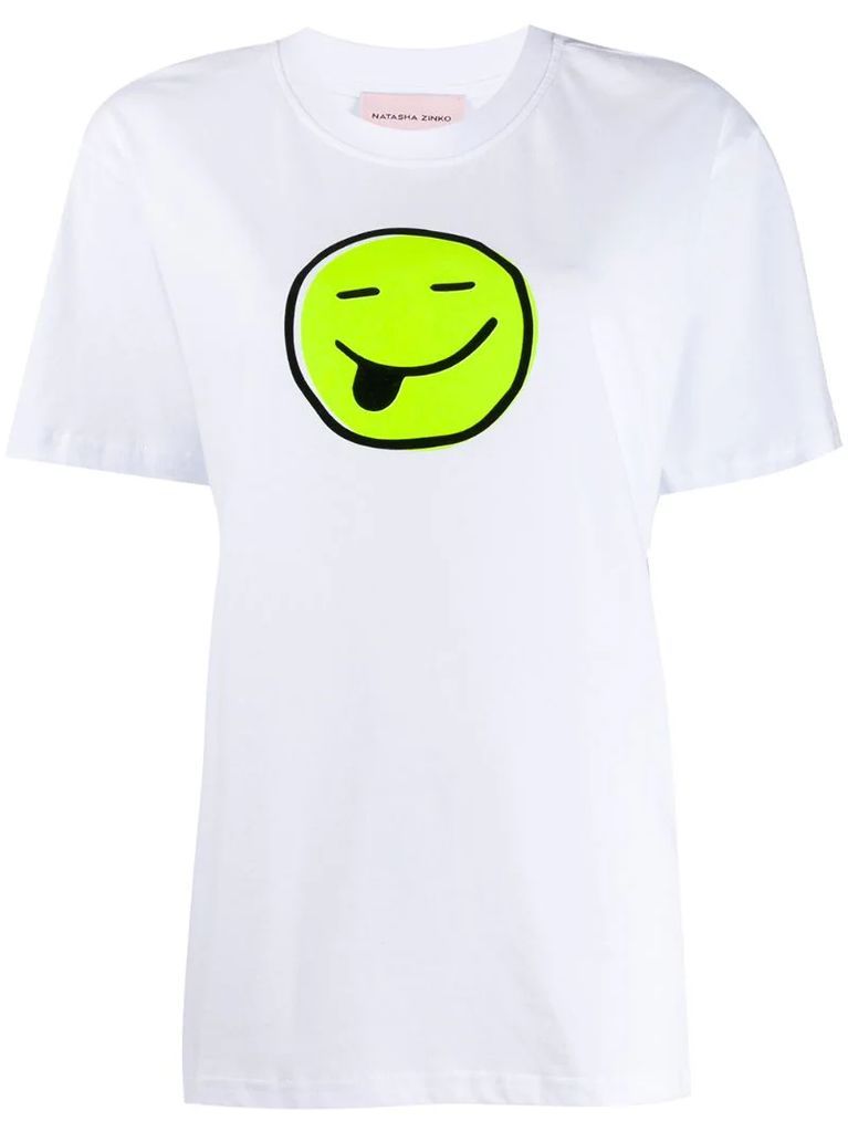 smiley print T-shirt