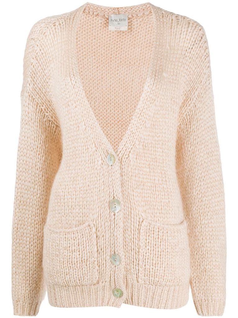 longline chunky knit cardigan