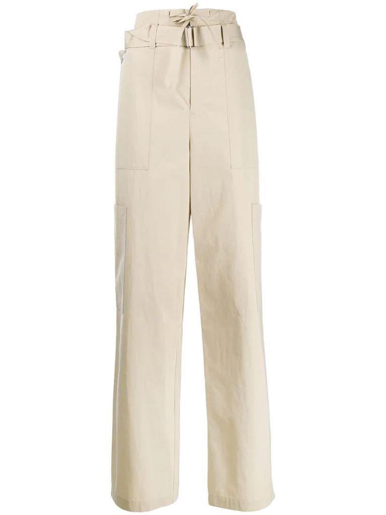 high-waisted paperbag trousers