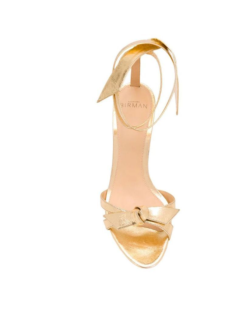 wrap tie heeled sandals
