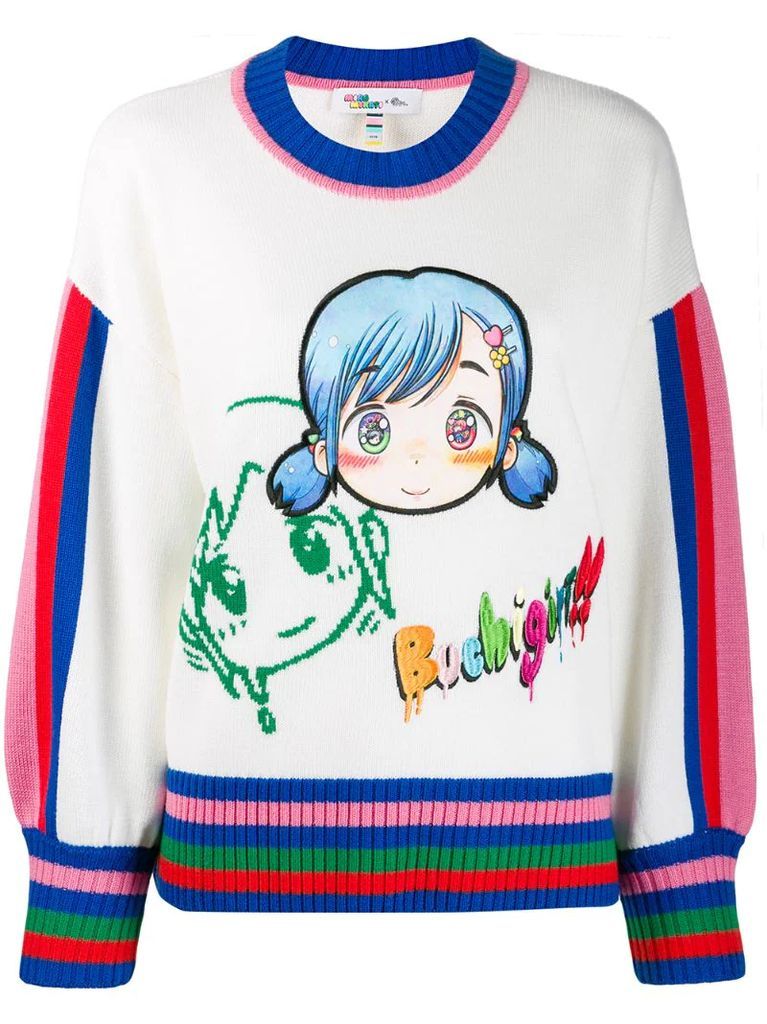 embroidered character jumper