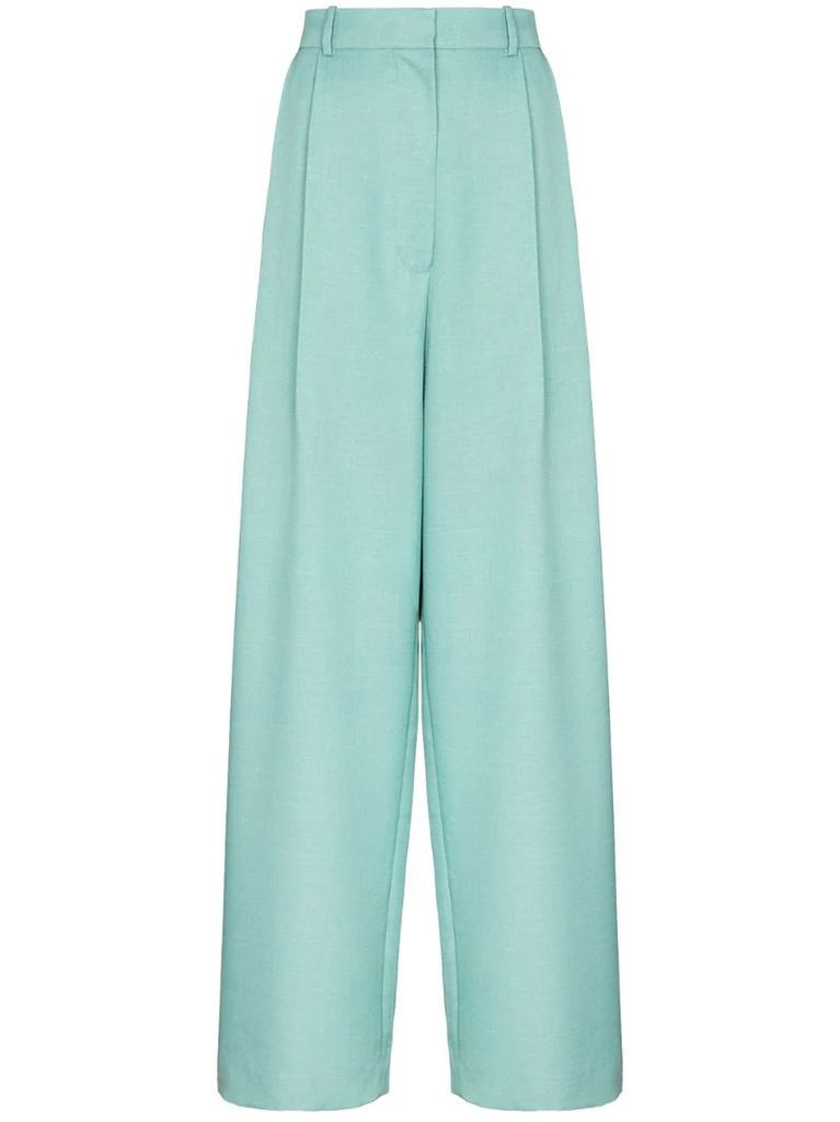 Coco high-waist straight trousers