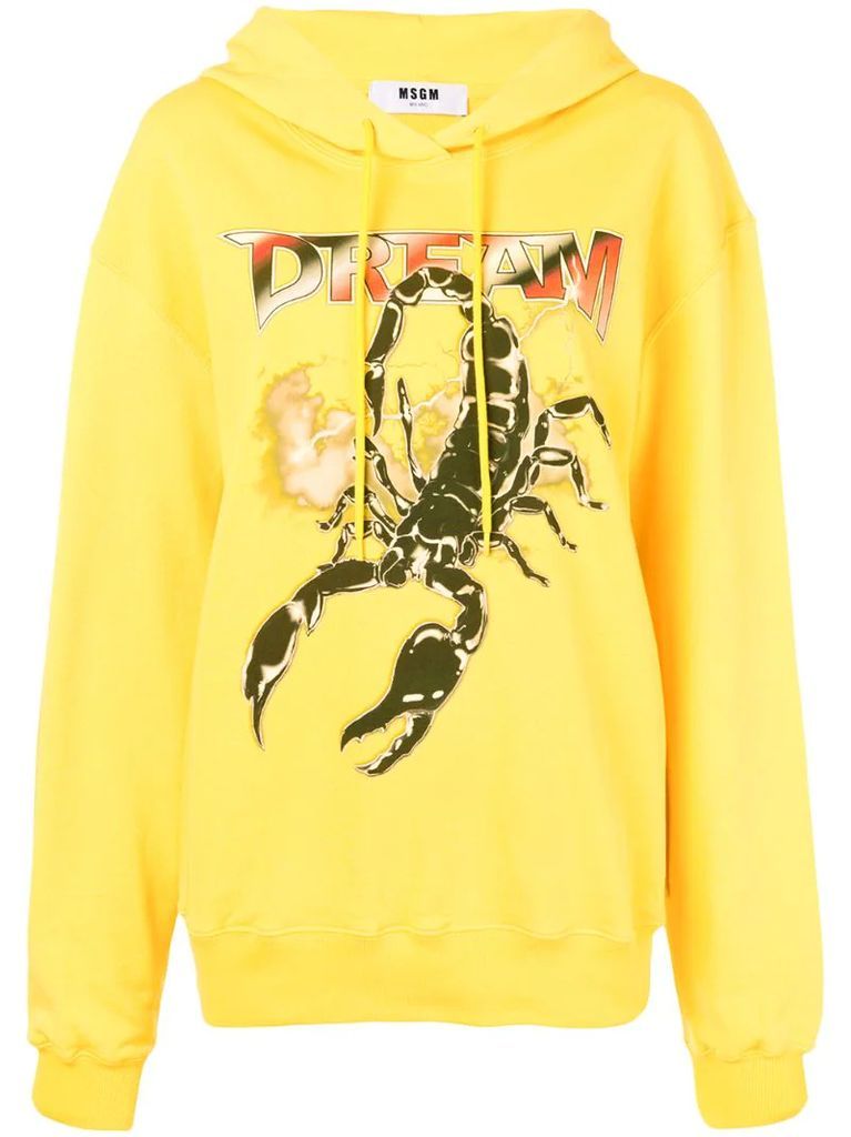 scorpion print hoodie