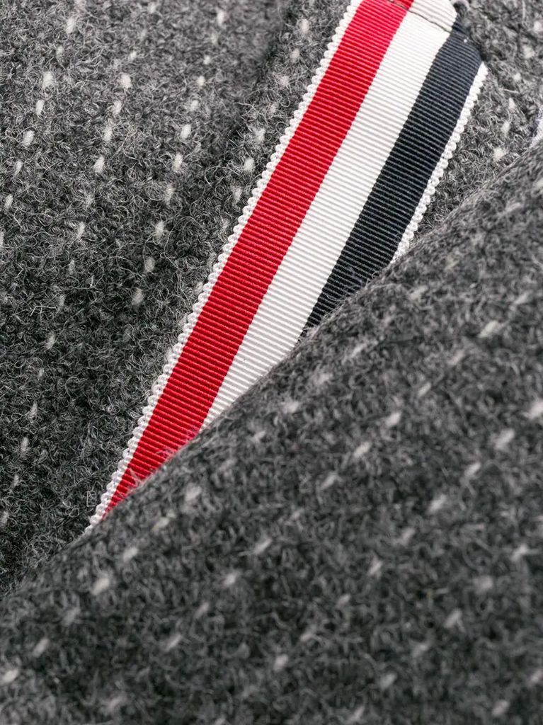 chalk-stripe tweed coat