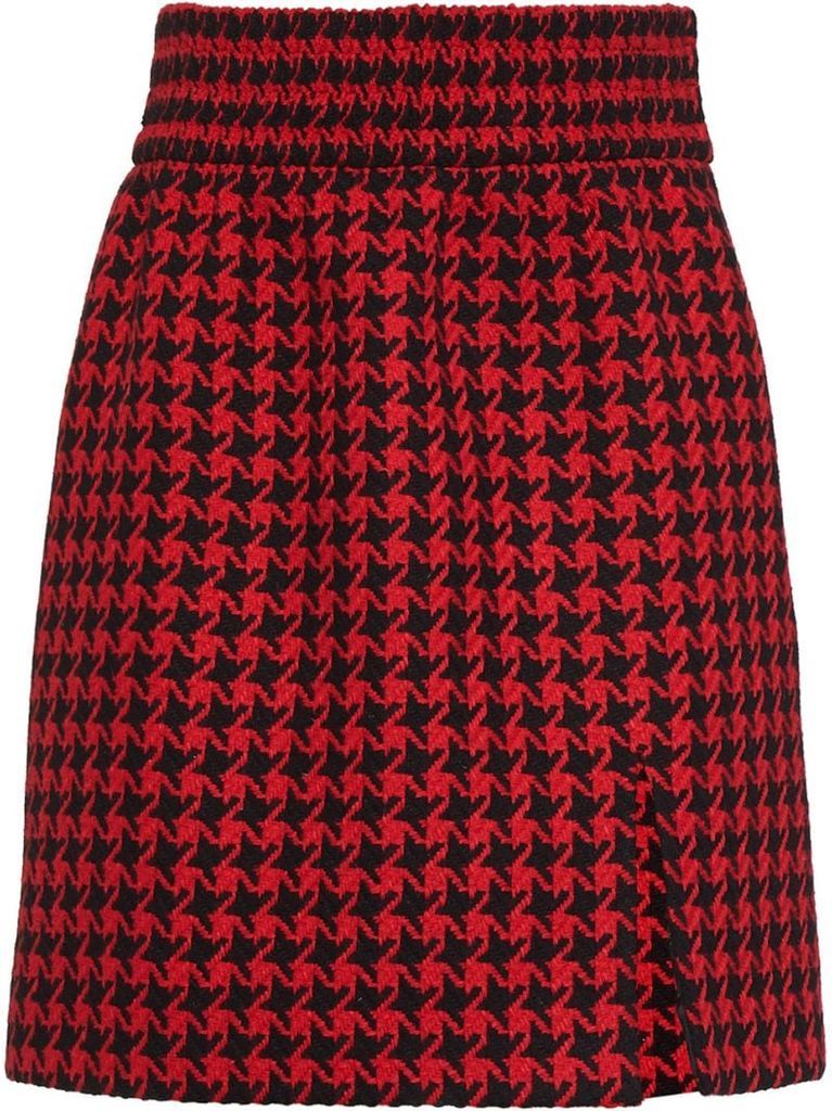 houndstooth jacquard skirt
