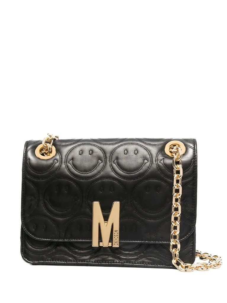 M quilted clutch bag