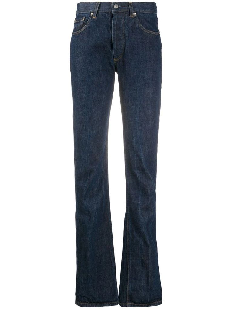 1990s high-waisted bootcut jeans