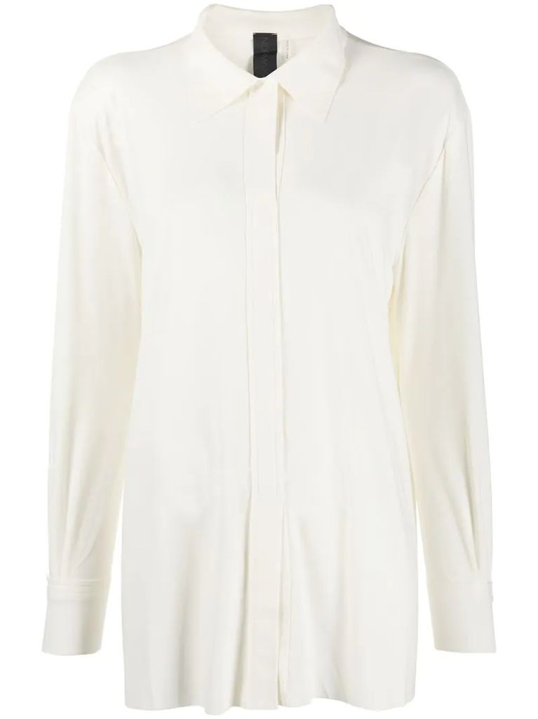 concealed-placket blouse