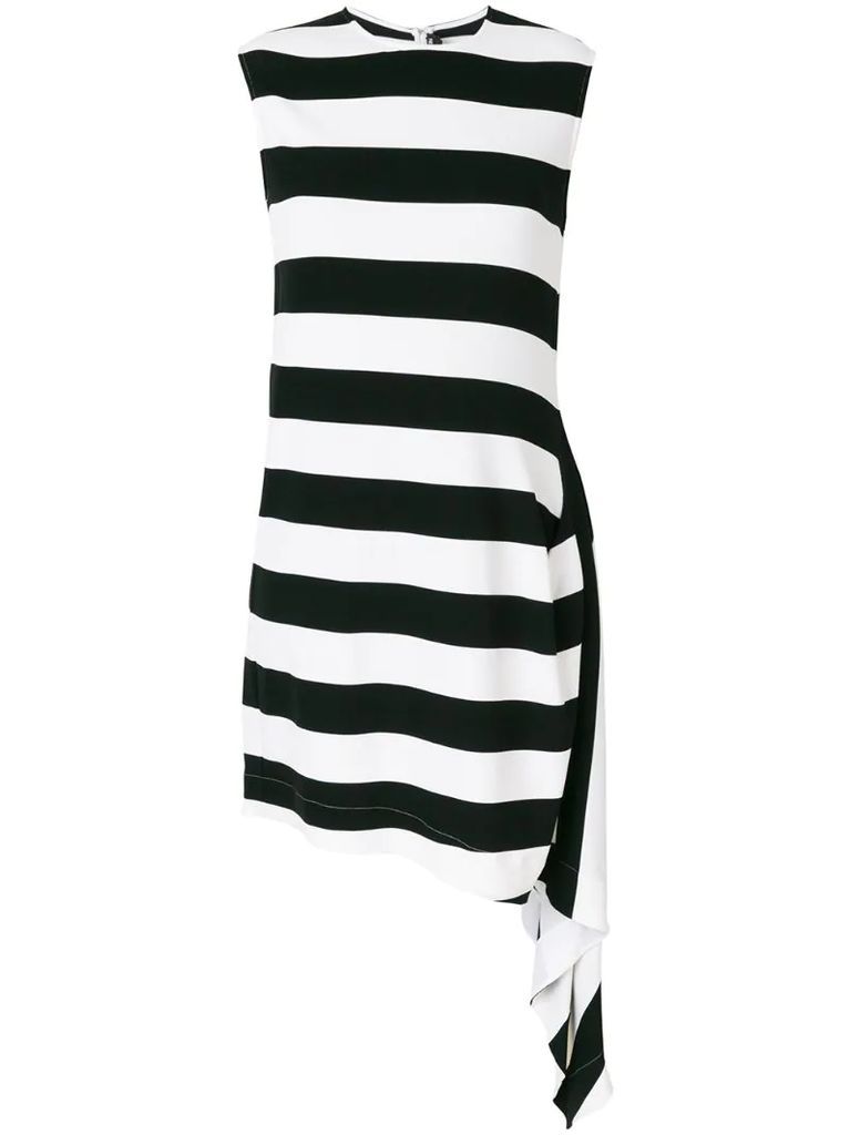 striped flared dress