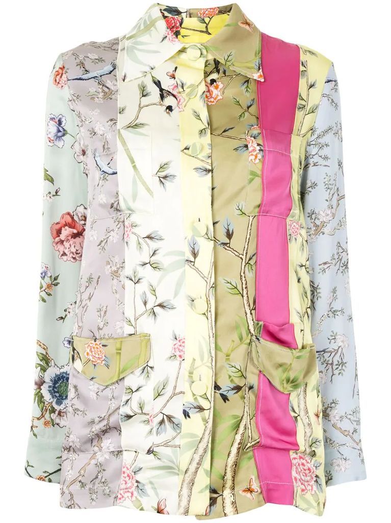 floral panel shirt