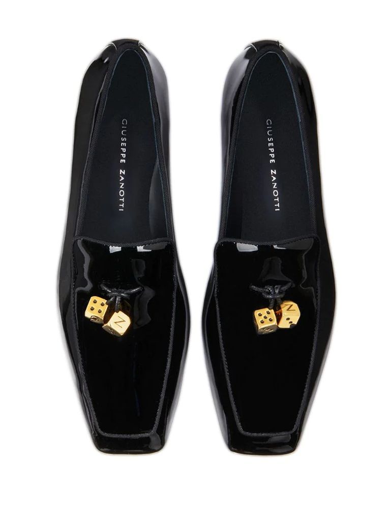 Pigalle Dice-appliqué loafers