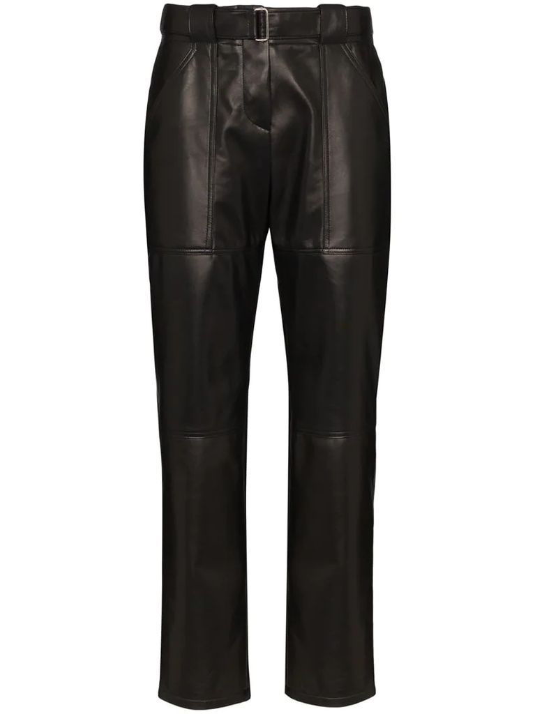 high rise tapered trousers