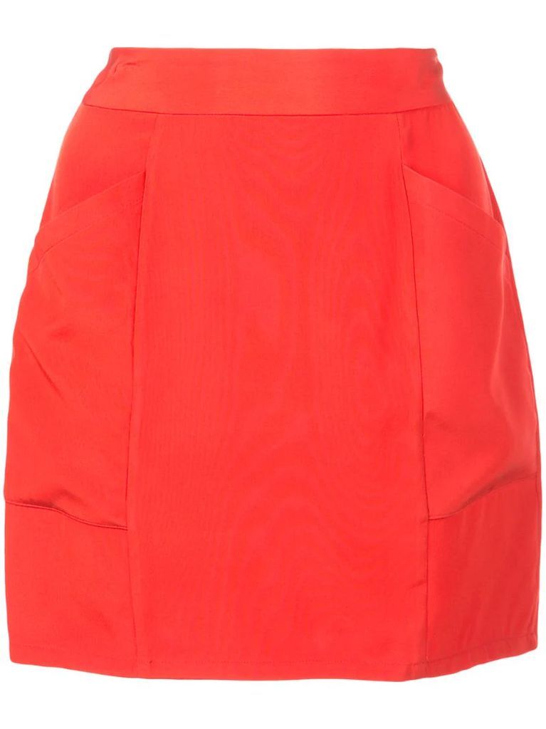 high-waisted mini skirt