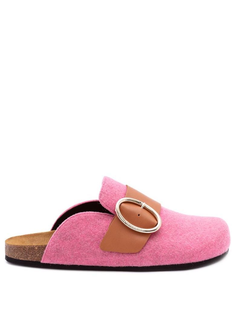 felt loafer mules