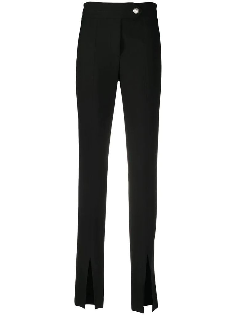 slit cuff tailored trousers