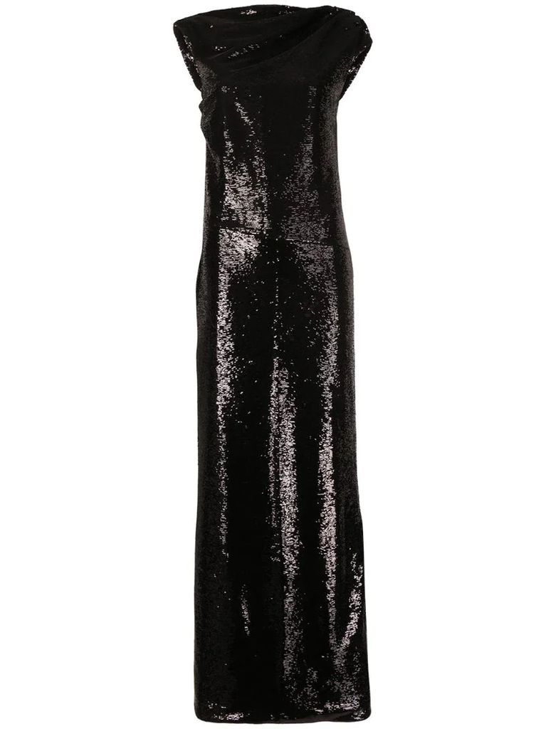 sequin embellished gown