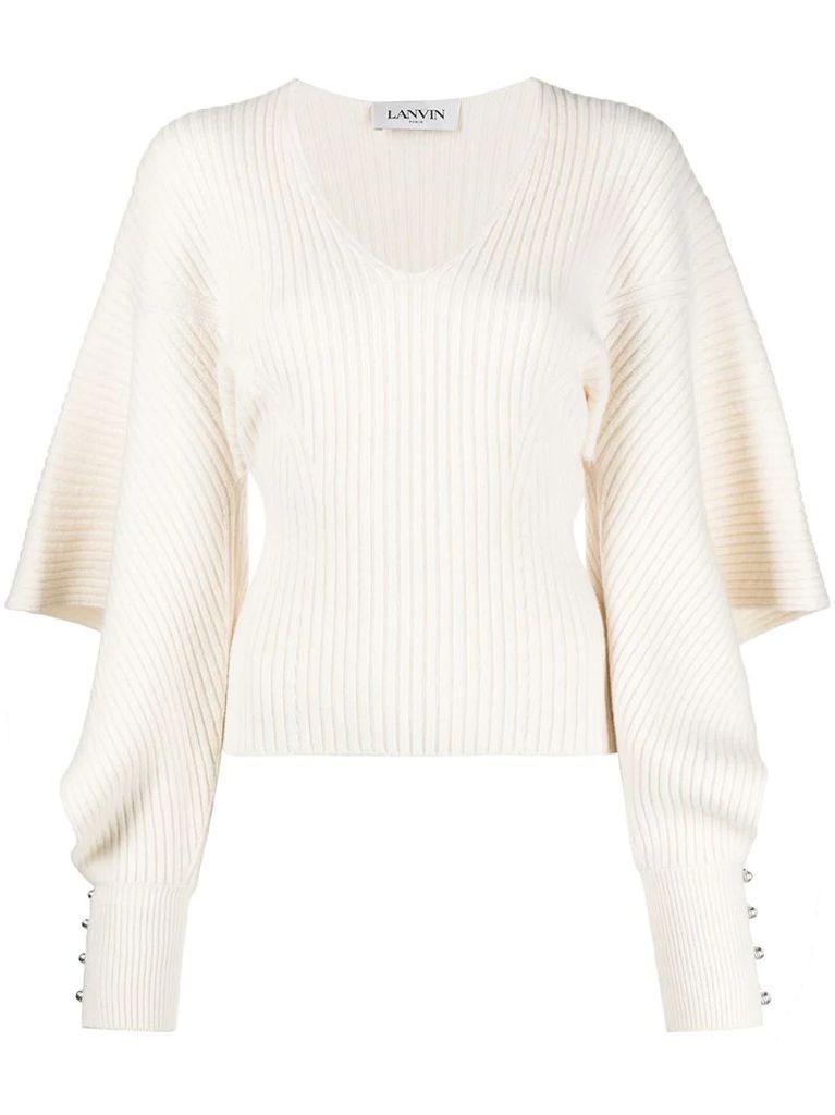 cut-out sleeve jumper