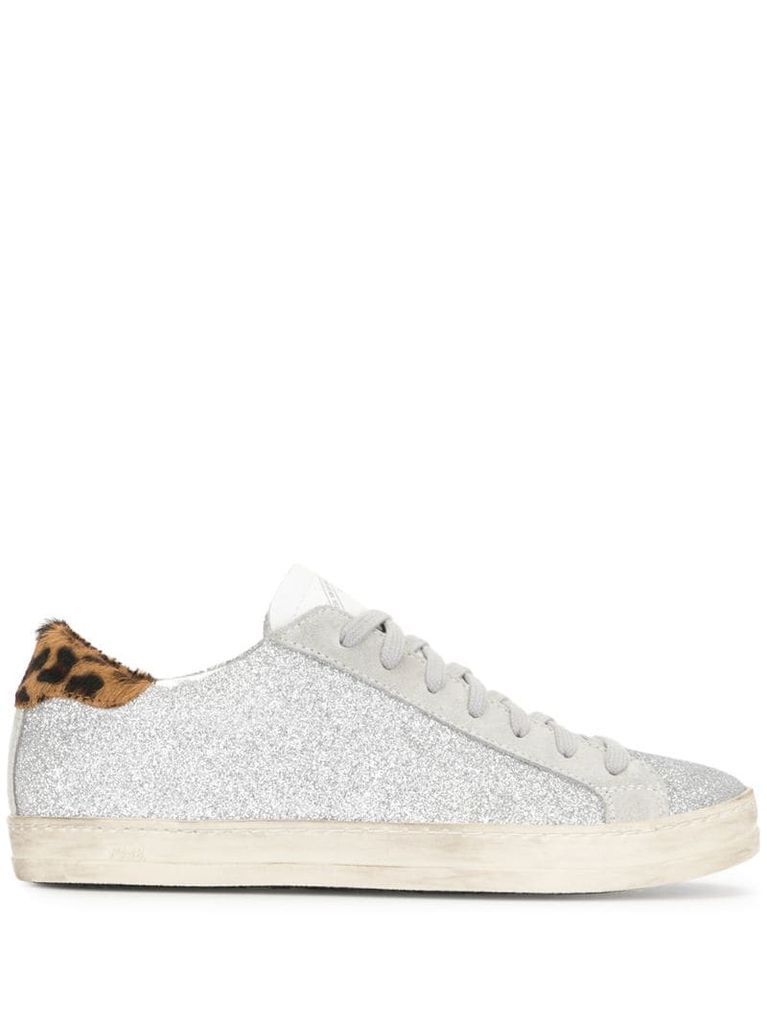 glittered low-top sneakers