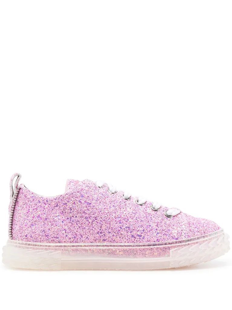 glittered sneakers