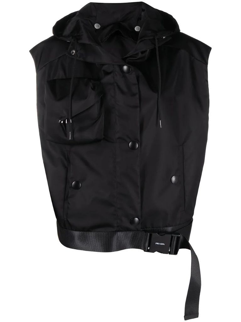 Re-Nylon oversized gilet